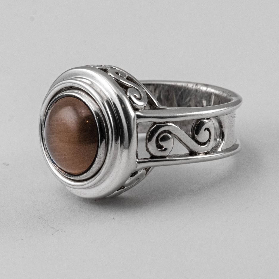 Scroll Mount Shank Ring